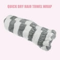 thumbnail image 6 of Coral Fleece Hair Drying Towel Dry Cap Adult Hair Drying Towel Lightweight Strong Absorbent Gray White, 6 of 7