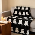 thumbnail image 6 of SLYNSHome Halloween Ghost Patterned Blanket,Soft Plush Throw, Cozy Nap Blanket for Sofa Bedroom Living Room Holiday Decor,100x150cm, 6 of 6