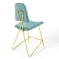 thumbnail image 6 of Modway Ponder Performance Velvet Upholstered Dining Counter Stool in Sea Blue, 6 of 10