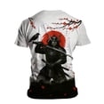 thumbnail image 4 of Men Japanese Samurai Dragon Graphic Crew Neck T-Shirt, Loose Fit Short Sleeve Cool Oriental Print Basic Tee Summer Street Casual Daily Tops(Black1,XXXXXL), 4 of 5