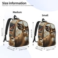 thumbnail image 2 of Honeii American Wildlife Deer Forest Print Canvas Backpack for School & Outdoor,Laptop Excursion Backpack,Notebook School Bookbag For Men Women,for Work, Travel, and Everyday Use-Small, 2 of 5