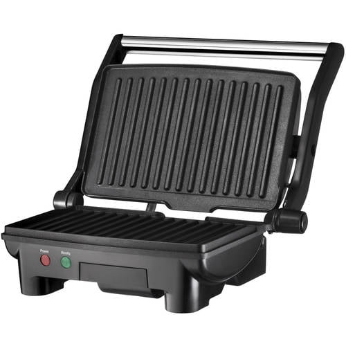Chefman Electric Stainless Steel 180° Panini Press, Black, 10 x 8-inch Surface - 2