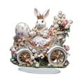 thumbnail image 2 of Tablero decorativo con forma de huevo de conejo de Pascua en 2D con base para centro de mesa. Estilo F, 2 of 9