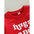 thumbnail image 6 of Toddler Baby Boy Girl Valentines Day Clothes Letter Print Sweatshirt Crewneck Long Sleeve Pullover Shirts Tops (Red Hugs Kisses , 3-4 Years), 6 of 9