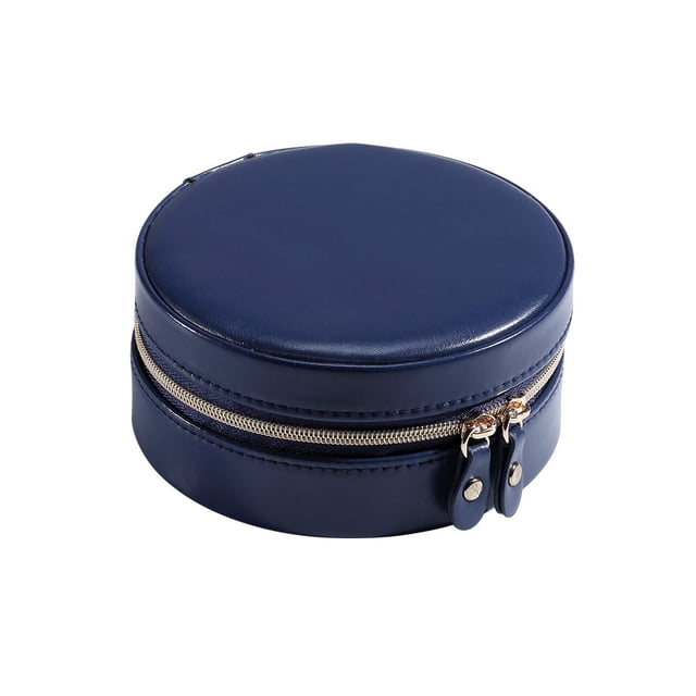 Joyero portátil de lujo Qarigey a prueba de polvo organizador azul oscuro AP018019-03