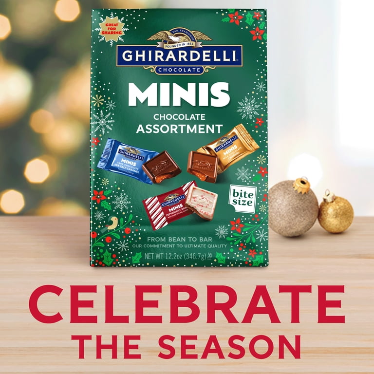 GHIRARDELLI Holiday Minis Chocolate Assortment, 12.2 Oz Bag 