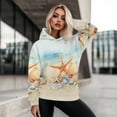 thumbnail image 5 of COEQINE Pullover Sweatshirts Oversized Women's Hoodies Soft Long Sleeves Cozy Y2K Fashion Loose Sweatshirt Lightweight Casual Starfish Printing Fall winter Outfits Clothes, M, 5 of 7