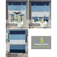 thumbnail image 4 of Vintage Farm Barn Blue Gradient Kitchen Short Window Curtain Rod Pocket Curtains Home Decor Small Window Roman Tie Up Curtains, 4 of 6