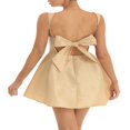 thumbnail image 3 of Women Sleeveless Mini Backless Dress Spaghetti Strap A Line Cocktail Dresses, 3 of 5