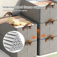 thumbnail image 6 of Cinvoph Large Closet Storage Baskets Bins for Shelves Closet Organizers with Handles & Steel Frame Collapsible Baskets for Blanket Clothing Comforter Bedding 19"x11"x8", 6 of 9