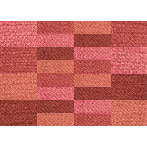 Ahgly Company Indoor Rectangle Patterned Bright Orange Area Rugs, 2' x 3'