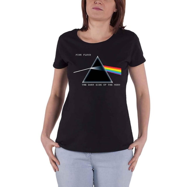 Pink Floyd - Camiseta Dark Side Of The Moon para Mujer (Negro)