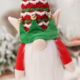 thumbnail image 4 of Inteprter Funda de botella de vino de felpa, ropa de elfo, árbol de Navidad, manga de botella de vino, sombrero de enano de champán, Kits de decoración para fiestas Rojo, 4 of 6