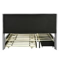 thumbnail image 7 of Upholstered Platform Bed with LED Light, Full Size Bed Frame with Twin XL Size Trundle and 2 Drawers for Boys Girls Adults Bedroom, No Box Spring Needed, Gray, 7 of 7