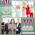 thumbnail image 7 of Uxcell Award Metals, Prize Medals Trophy Winner Medals with Neck Ribbon Silver, 7 of 7