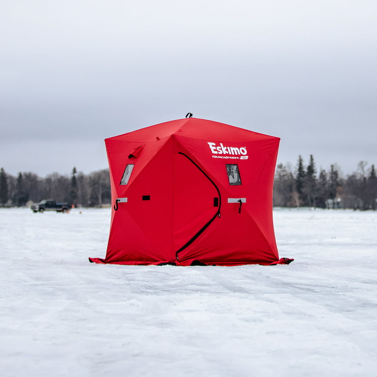Eskimo QuickFish™ 2 Pop-up Portable Ice Fishing Shelter, Red, 2