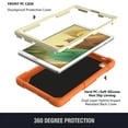 thumbnail image 3 of Dteck with Shoulder Strap Case for Samsung Galaxy Tab A7 Lite 8.7-inch SM-T220 T225 (2021),Shockproof Rugged Rubber 3-Layers Protection Butterfly Case Kids Friendly Kickstand Cover,Beige+Orange, 3 of 8
