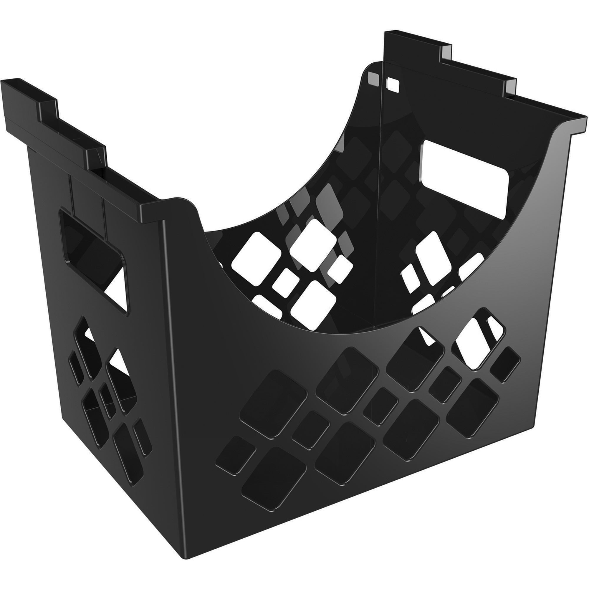 Deflect-O Hanging File Holder 3 Compartments 9.6"x8.5"x13.25" Black 39304