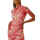thumbnail image 3 of Txlixc Vestido de manga corta femenino elegante impresión de cuello redondo vestido de fiesta de verano Txlixc  moda, 3 of 10