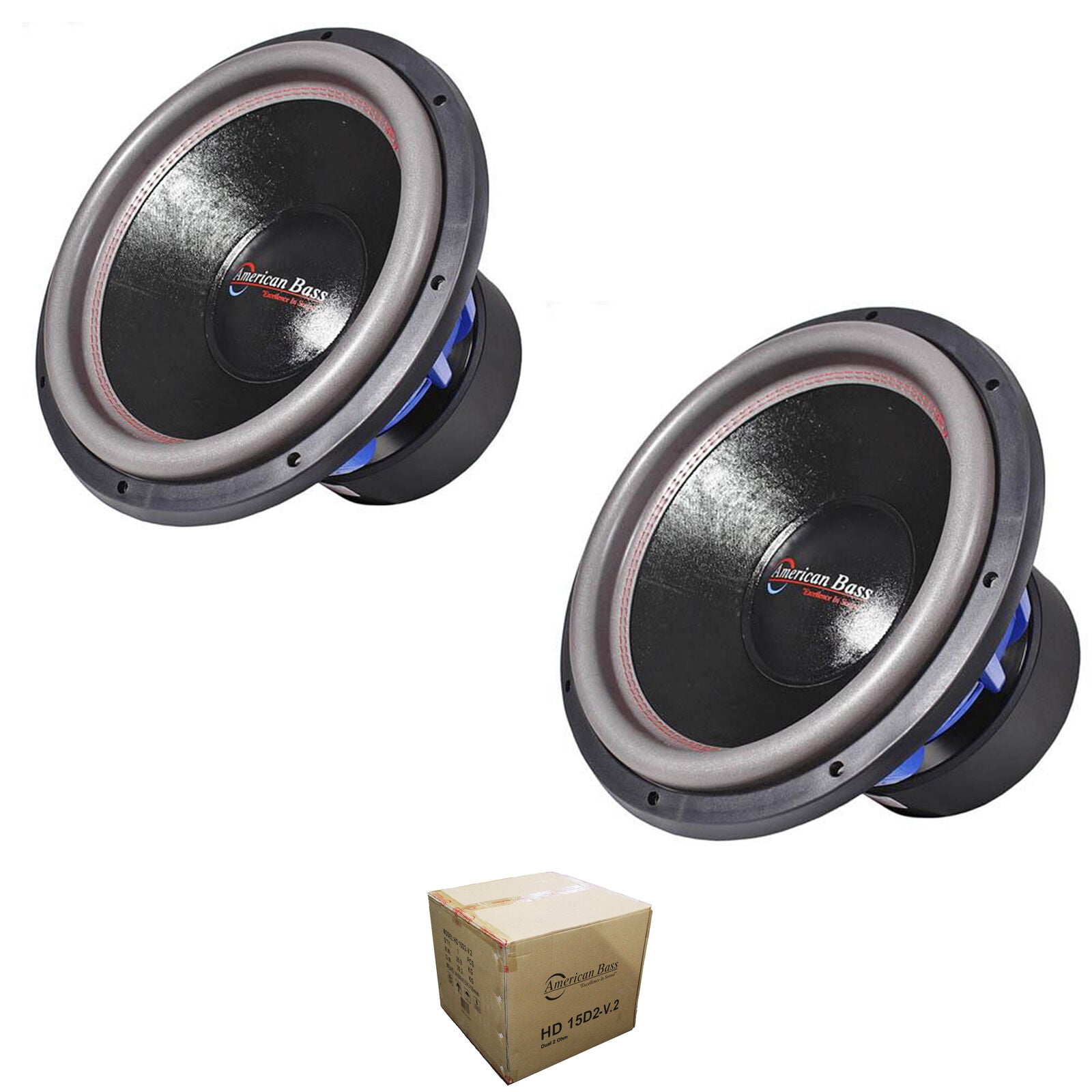 8000W Dual 2 Ohm Subwoofer HD15D2-V2 