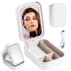 thumbnail image 1 of Funda para espejo de maquillaje BS-MALL Travel con LED rosa claro, 1 of 6
