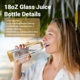 thumbnail image 2 of Botellas de agua de vidrio Sursip de 540 ml con tapa sin BPA, juego de 6, 2 of 8