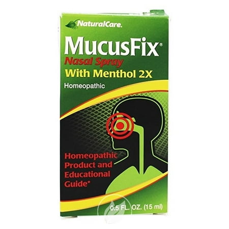 (2 Pack) Naturalcare Products Inc MucusFix Nasal Spray 0.5 Ounce