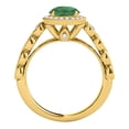 thumbnail image 3 of Mauli Jewels Rings for Women 1.20 Carat Diamond And Emerald Ring 4-prong 14k Yellow Gold, 3 of 6
