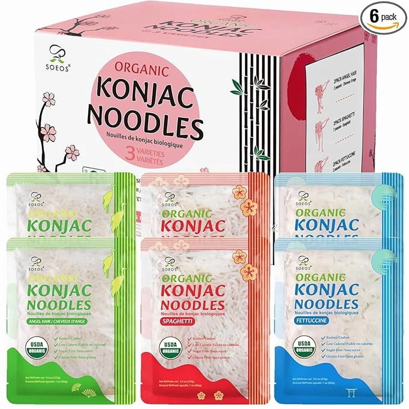 YUHO Shirataki Konjac Fettuccine Noodles 8 Pack Low Carb Vegan