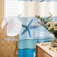 thumbnail image 2 of No Hook Shower Curtain with Built-in Rings - Farmhouse Beach Washable Waterproof Fabric Bathroom Curtains for Hotel,Rentals, Stall 36 X 72 Inch , Starfish Bule Wood Texture Coastal, 2 of 9