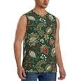 thumbnail image 2 of Fotbe Men's Red Leaves Print Men's Sleeveless Muscle Tank Tops Casual T-Shirts for Gym Workout Beach-X-Large, 2 of 8