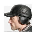 thumbnail image 4 of Sombreros de moda gorras con visera para hombres gorras planas cálidas gorras de lana，A, 4 of 5