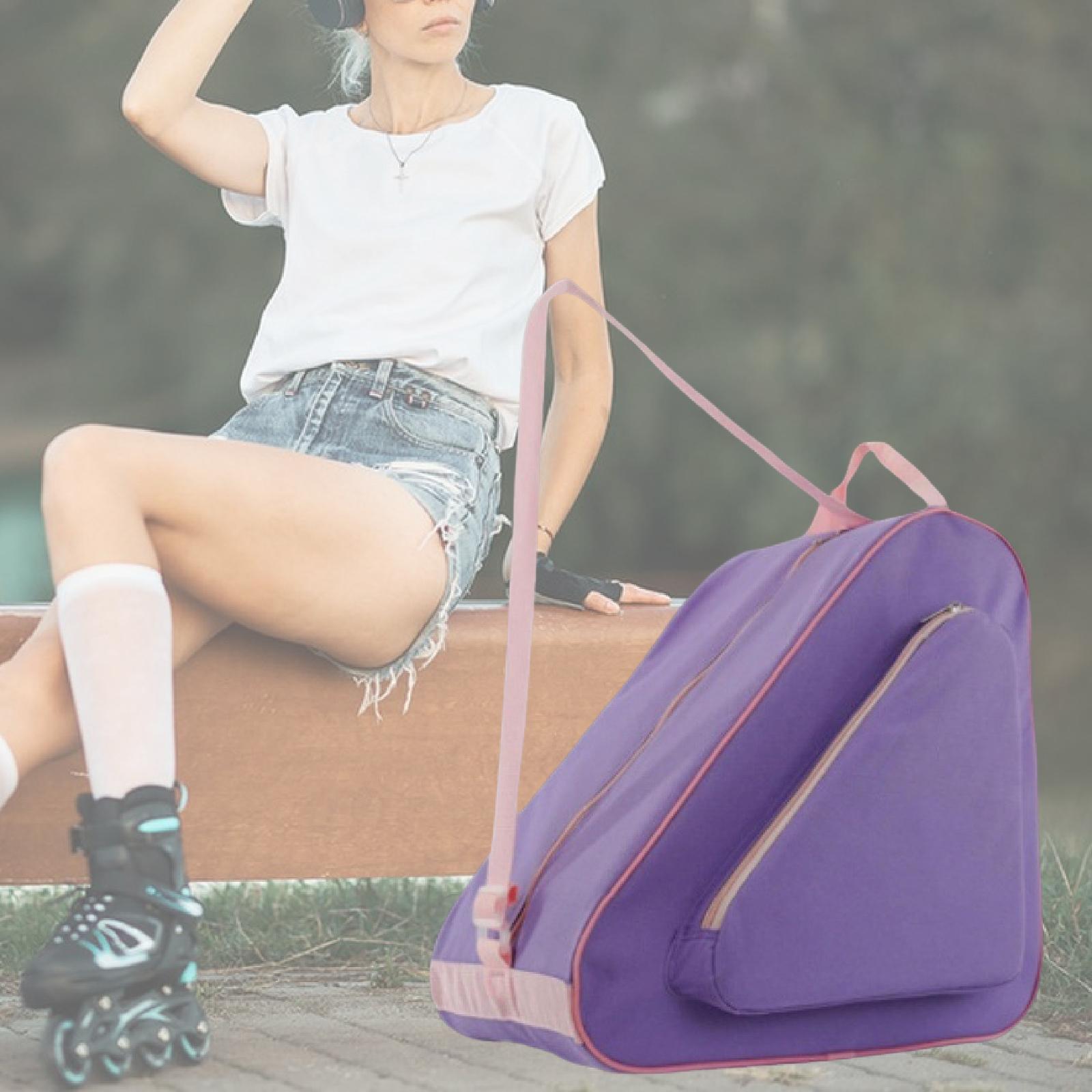 Skates Storage Bag Roller Skate Bag Ice Skating Shoes Carrier Polyester Material for Adults and Children