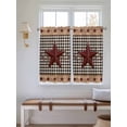 thumbnail image 2 of Red Texas Star Farmhouse Living Room Curtains 2 Panel, Black Plaid Berry Country Cafe Window Treatment, Farmhouse Bedroom Bathroom Kitchen Curtains Drapes 104"x54", 2 of 6