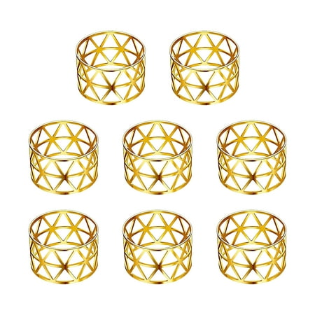 

Jeborah Napkin Ring Golden Metal Napkin Ring Napkin Buckle Leaf Wedding Dinner Anniversary Christmas Table Decoration 8-Piece Set