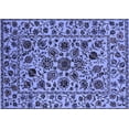 thumbnail image 1 of Ahgly Company Machine Washable Indoor Rectangle Oriental Blue Industrial Area Rugs, 8' x 12', 1 of 4