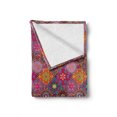 thumbnail image 2 of Moroccan Soft Flannel Fleece Throw Blanket, Vibrant Mandala Motifs in Squares Eastern Oriental Folk Patchwork Style, Cozy Plush for Indoor and Outdoor Use, 70" x 90", Multicolor, by Ambesonne, 2 of 6