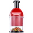 thumbnail image 1 of Triturador Manual de Alimentos de Acción Rápida en Rojo para Verduras Ajos Nueces y Ensaladas Fácil de Limpiar y Apto para Lavavajillas, 1 of 5