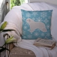thumbnail image 3 of Caroline's Treasures BB3515PW1414 Winter Snowflake Spanish Water Dog Fabric Decorative Pillow , 14Hx14W, multicolor, 3 of 4