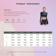 thumbnail image 5 of Alvivi Womens Cheer Leader Outfits Cheerleading Uniform Long Sleeve Crop Top and Mini Skirt for Halloween Carnival Gold XL, 5 of 5