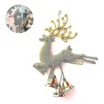 thumbnail image 2 of Adornos colgantes navideños Diseño de campana de reno y ciervo hueco Decoración para árbol de Navidad 3 piezas Bd, 2 of 3