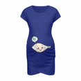 thumbnail image 2 of Vêtements de Grossesse Offres de l'Action de Grâce Liquidation Été Vêtements de Maternité pour Femmes Col Rond Manches Courtes Volants Pli Hauts de Grossesse, 2 of 5
