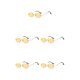 thumbnail image 3 of Gafas de sol rectangulares de estilo punk Minnieouse sin marco para hombre amarillo, 3 of 6