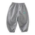thumbnail image 3 of Toddler 2-3 Years Boys Cargo Joggers Pants Drawstring Jogging Pants Elastic Waist Trousers 6-12 Months 12-24 Months 2T 3T 4T 5T 6T 7T 8T 9T Children Grey School Uniform Pants, 3 of 9