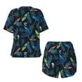thumbnail image 5 of Naloa Dinosaur Women's Short-Sleeved Pajama Set, Loungewear, Summer pajamas, Breathable Cozy - 4X-Large, 5 of 9