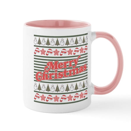 CafePress - Merry Christmas - 11 oz Ceramic Mug - Novelty Coffee Tea Cup