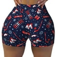 thumbnail image 2 of Picia Winter Sports Fun Pattern Printed Workout Shorts for Women Seamless Scrunch Butt Lifting High Waisted Yoga Gym Booty Running Moisture-wicking Short Pants-XX-Large, 2 of 9