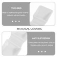 thumbnail image 2 of Miangastore 3 Pcs Durable Japanese Style Ceramic Plates Household Dining Table Plates (White), 2 of 9