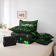 thumbnail image 4 of Erosebridal Neon Car Bedding Sets Twin Size for Boys, Racing Car Comforter Sets with Sheets, Sports Decor, Reversible 7-Piece, 4 of 5