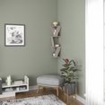 thumbnail image 3 of Ada Home Decor Furniture 8.66" 3 Tier Light Mocha Chicago Modern Wall Shelf, 3 of 7